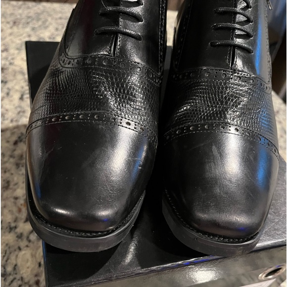 Calden Black Oxhide Men Shoes SIZE 9 Tall Men Shoes ( Add Height To Your Frame) - Picture 2 of 5